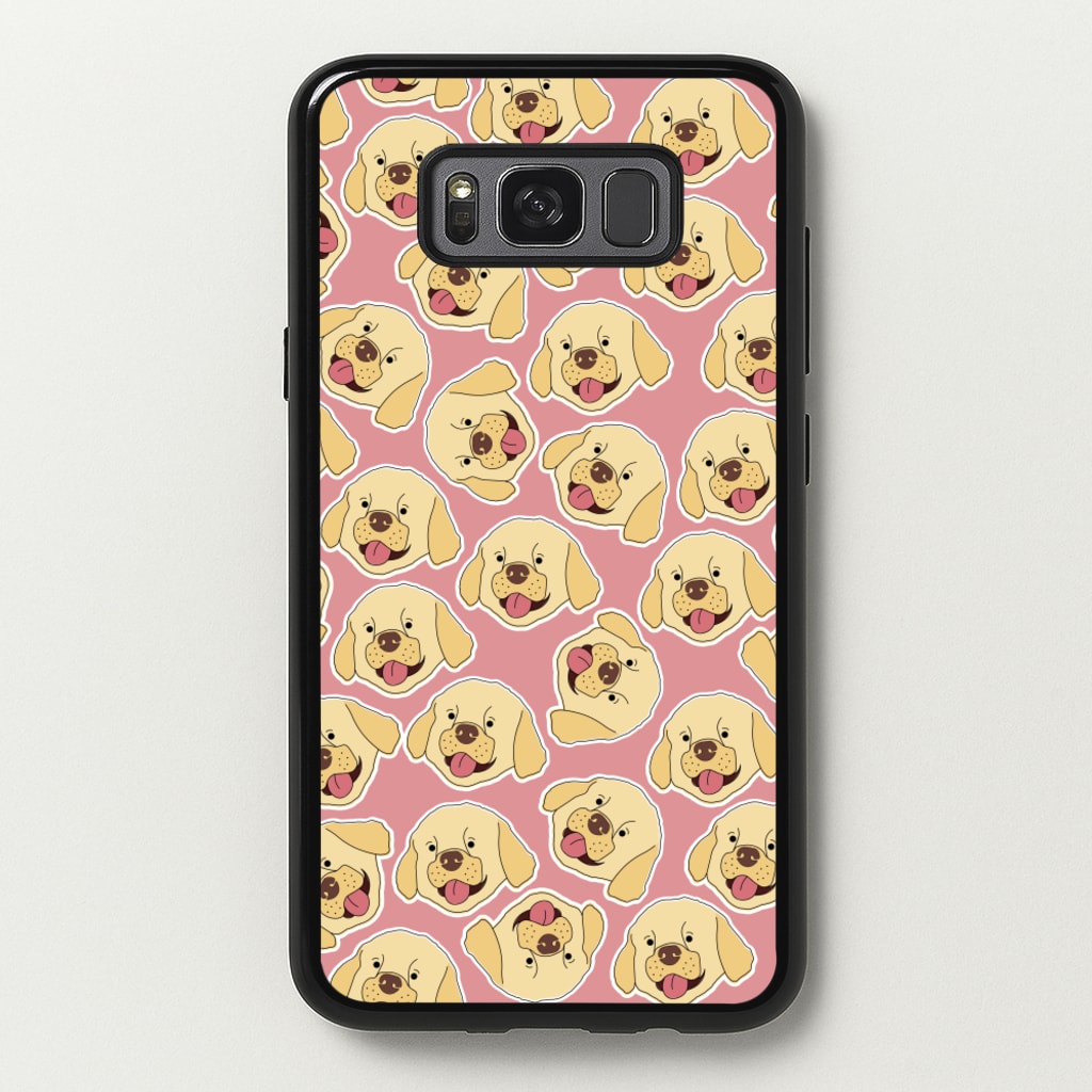 Pink Golden Retriever Sticker Pattern  - Dog Patterns Phone Case for Galaxy S8