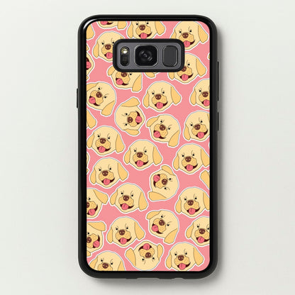 Pink Golden Retriever Sticker Pattern  - Dog Patterns Phone Case for Galaxy S8 Plus