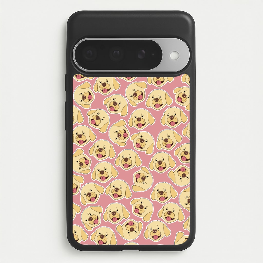 Pink Golden Retriever Sticker Pattern Phone Case for Google Pixel 10 Pro XL
