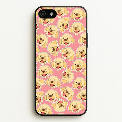 Pink Golden Retriever Sticker Pattern  - Dog Patterns Phone Case for iPhone 5 / 5s / SE 2016