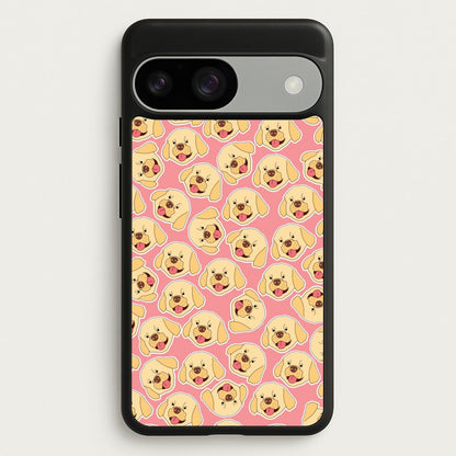 Pink Golden Retriever Sticker Pattern  - Dog Patterns Phone Case for Google Pixel 9 / 9 Pro