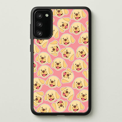 Pink Golden Retriever Sticker Pattern  - Dog Patterns Phone Case for Galaxy S20FE