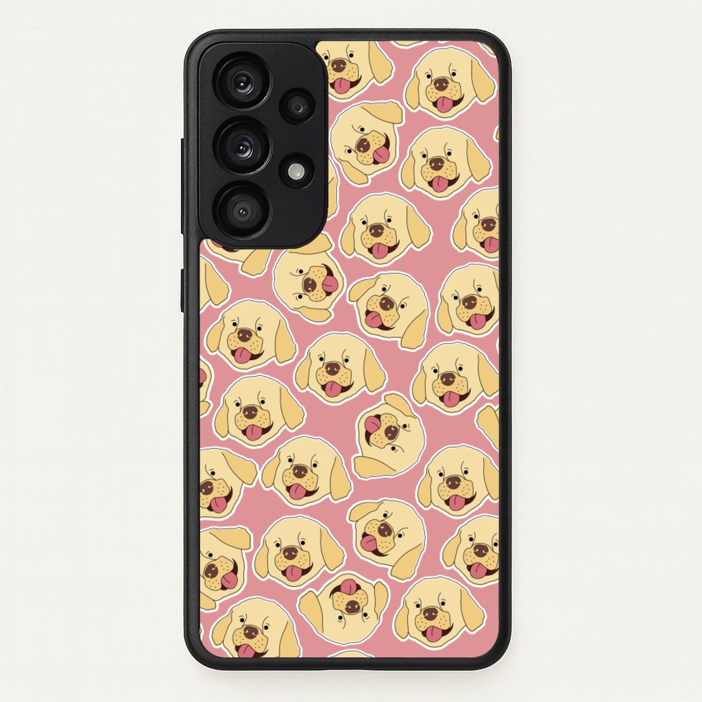 Pink Golden Retriever Sticker Pattern  - Dog Patterns Phone Case for Galaxy A33