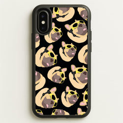 Frenchie With Goggles Pattern  - Dog Patterns Phone Case for iPhone X / XS