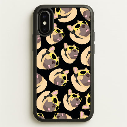 Frenchie With Goggles Pattern  - Dog Patterns Phone Case for iPhone X / XS