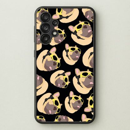Frenchie With Goggles Pattern  - Dog Patterns Phone Case for Galaxy A13