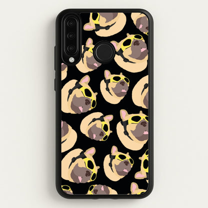 Frenchie With Goggles Pattern  - Dog Patterns Phone Case for Huawei P30 Lite