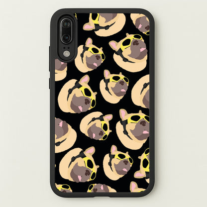 Frenchie With Goggles Pattern  - Dog Patterns Phone Case for Huawei P20