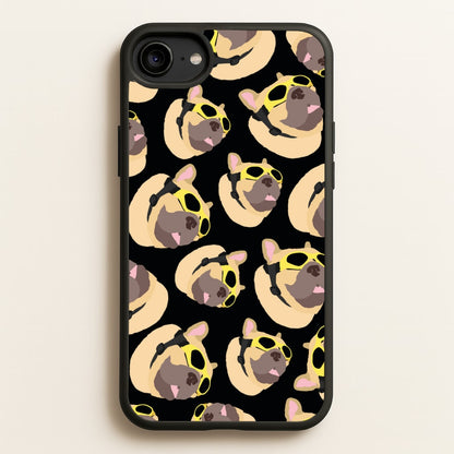 Frenchie With Goggles Pattern  - Dog Patterns Phone Case for iPhone 6 / 7 / 8 / SE
