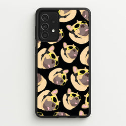 Frenchie With Goggles Pattern  - Dog Patterns Phone Case for Galaxy A52 / A52s