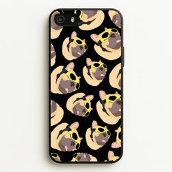 Frenchie With Goggles Pattern  - Dog Patterns Phone Case for iPhone 5 / 5s / SE 2016