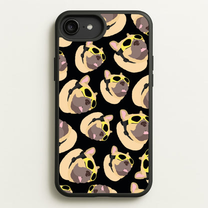 Frenchie With Goggles Pattern  - Dog Patterns Phone Case for iPhone 6 Plus / 7 Plus / 8 Plus