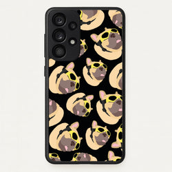 Frenchie With Goggles Pattern  - Dog Patterns Phone Case for Galaxy A53