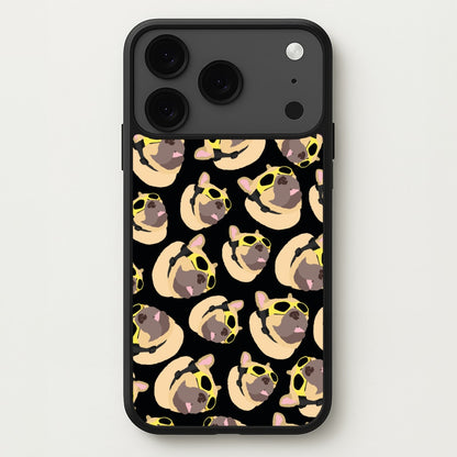 Frenchie With Goggles Pattern Phone Case for iPhone 17 Pro