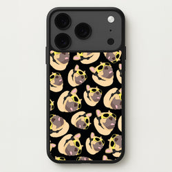 Frenchie With Goggles Pattern Phone Case for iPhone 17 Pro Max