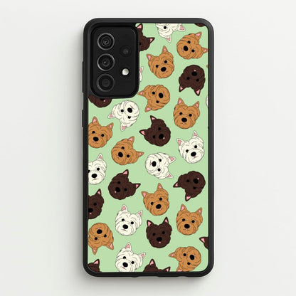Border Terrier Pattern  - Dog Patterns Phone Case for Galaxy A52 / A52s