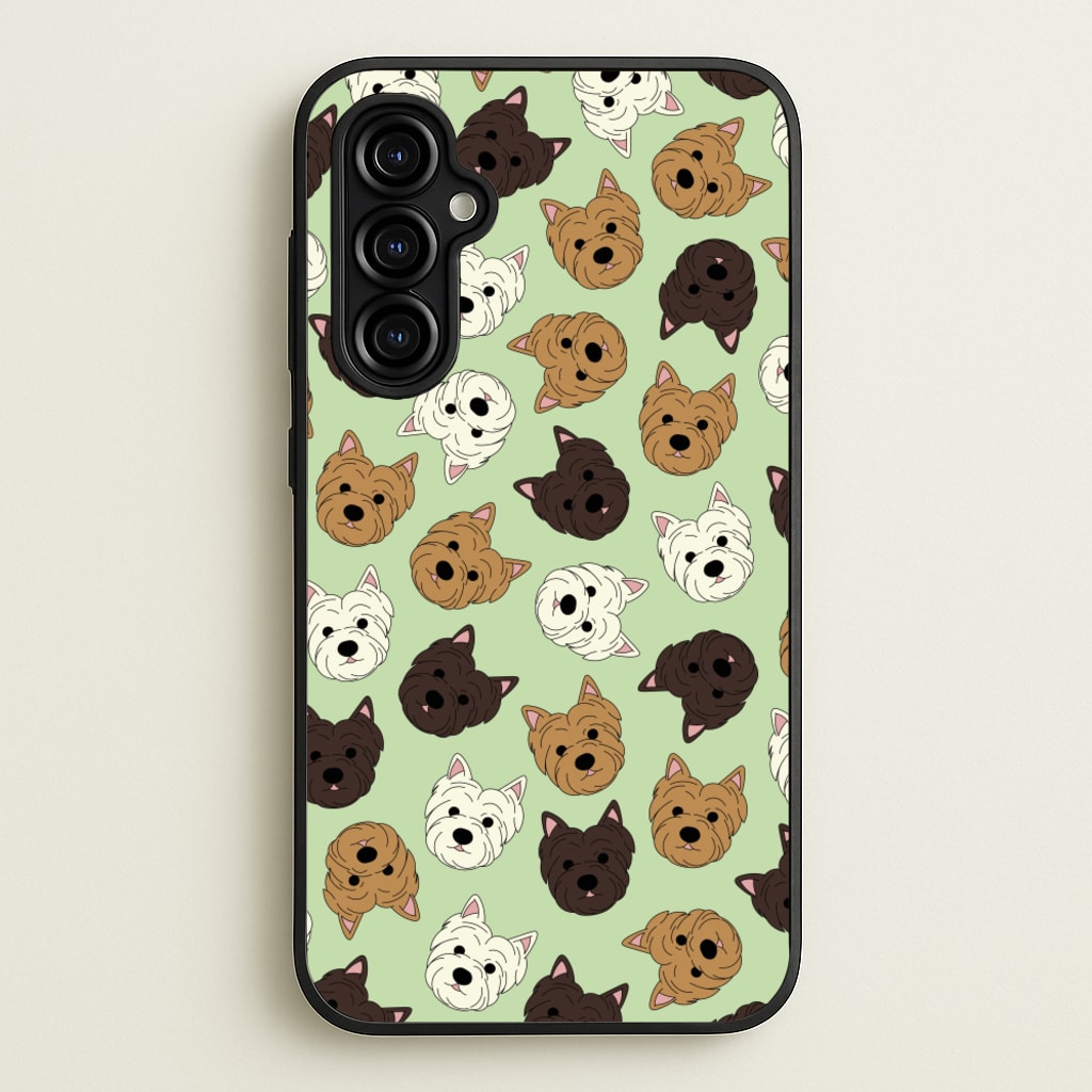 Border Terrier Pattern  - Dog Patterns Phone Case for Galaxy A54