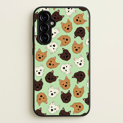Border Terrier Pattern  - Dog Patterns Phone Case for Galaxy A54