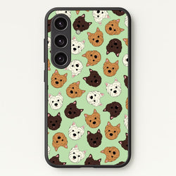 Border Terrier Pattern  - Dog Patterns Phone Case for Galaxy S24