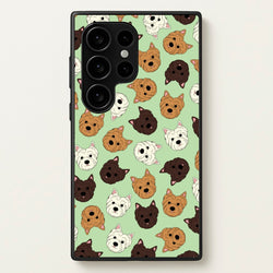 Border Terrier Pattern  - Dog Patterns Phone Case for Galaxy S24 Ultra