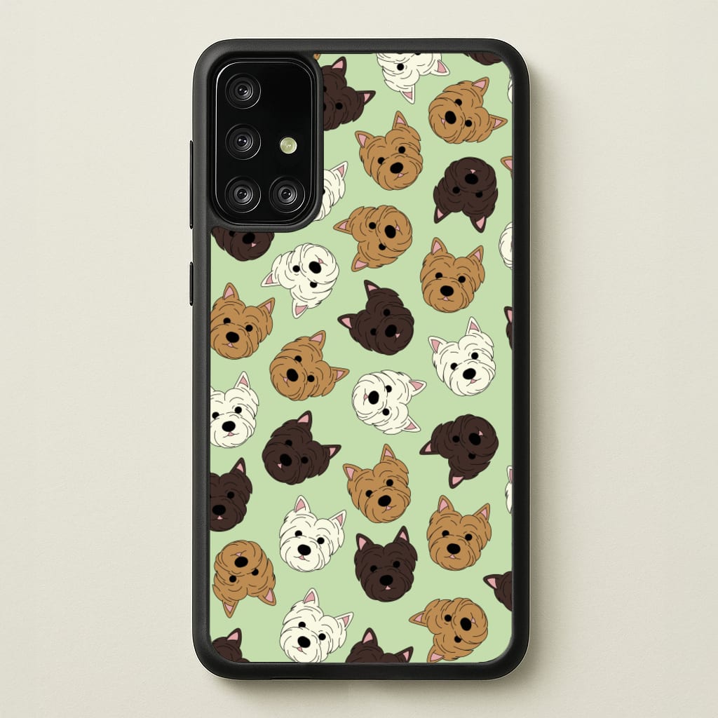 Border Terrier Pattern  - Dog Patterns Phone Case for Galaxy A71