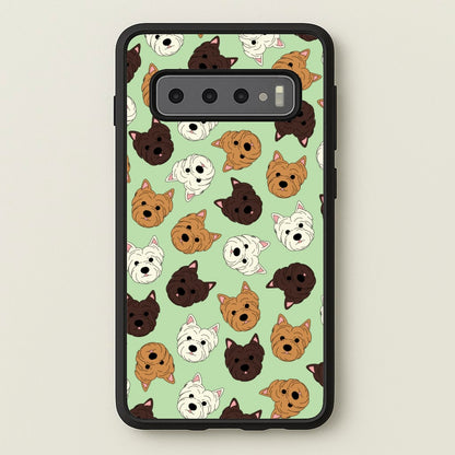 Border Terrier Pattern  - Dog Patterns Phone Case for Galaxy S10