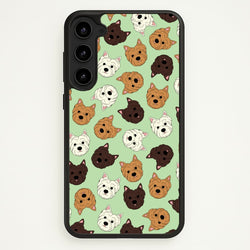 Border Terrier Pattern  - Dog Patterns Phone Case for Galaxy S23