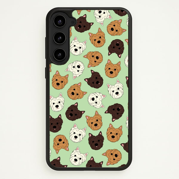Border Terrier Pattern  - Dog Patterns Phone Case for Galaxy S23