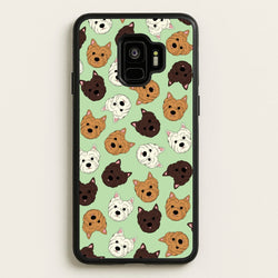 Border Terrier Pattern  - Dog Patterns Phone Case for Galaxy S9