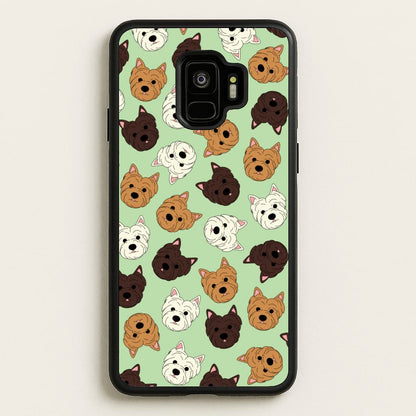 Border Terrier Pattern  - Dog Patterns Phone Case for Galaxy S9