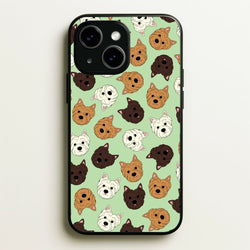 Border Terrier Pattern  - Dog Patterns Phone Case for iPhone 15