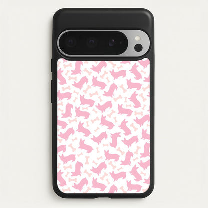 Pink Corgi Silhouette Pattern  - Dog Patterns Phone Case for Google Pixel 9 Pro XL