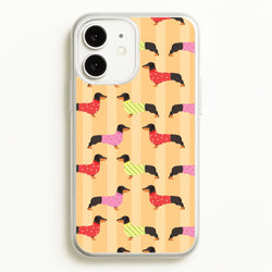 Dachshunds In Sweaters Pattern  - Dog Patterns Phone Case for iPhone 11
