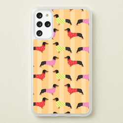 Dachshunds In Sweaters Pattern  - Dog Patterns Phone Case for Galaxy S20 Plus