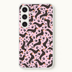 Dachschunds And Paws Pattern  - Dog Patterns Phone Case for Galaxy S25