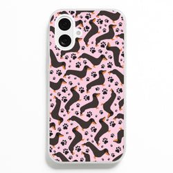 Dachschunds And Paws Pattern Phone Case