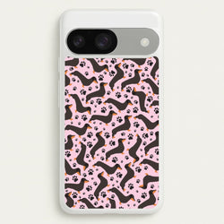 Dachschunds And Paws Pattern  - Dog Patterns Phone Case for Google Pixel 9 / 9 Pro