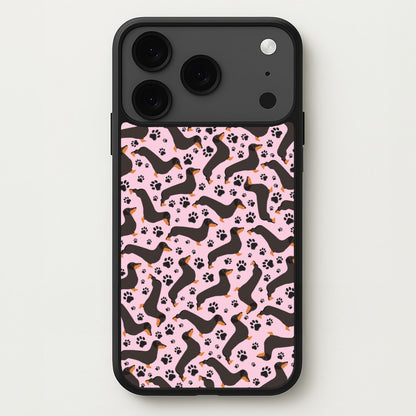 Dachschunds And Paws Pattern Phone Case for iPhone 17 Pro