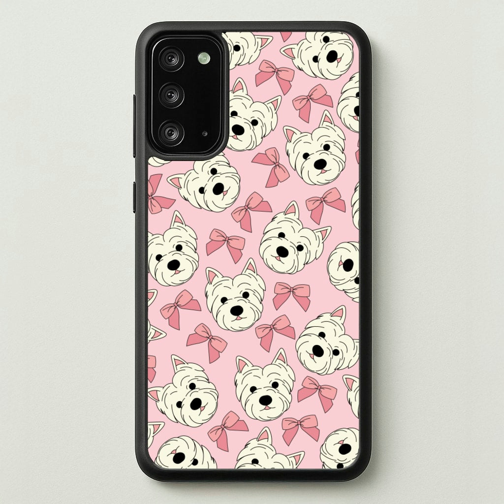 Cute Terrier And Bows Pattern   - Dog Patterns Phone Case for Galaxy Note 20