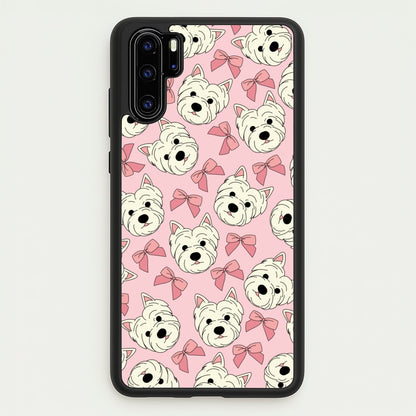 Cute Terrier And Bows Pattern   - Dog Patterns Phone Case for Huawei P30 Pro