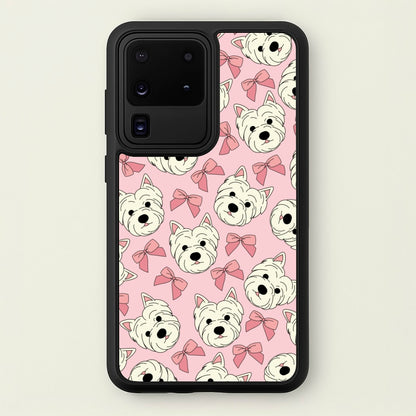 Cute Terrier And Bows Pattern   - Dog Patterns Phone Case for Galaxy S20 Ultra