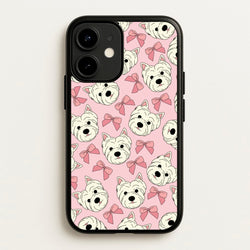 Cute Terrier And Bows Pattern   - Dog Patterns Phone Case for iPhone 12 Mini