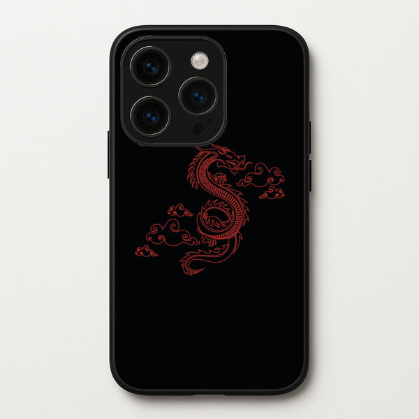Red - Dragon Patterns  - Dragon Patterns Phone Case for iPhone 15 Pro
