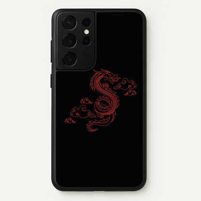 Red - Dragon Patterns  - Dragon Patterns Phone Case for Galaxy S21 Ultra
