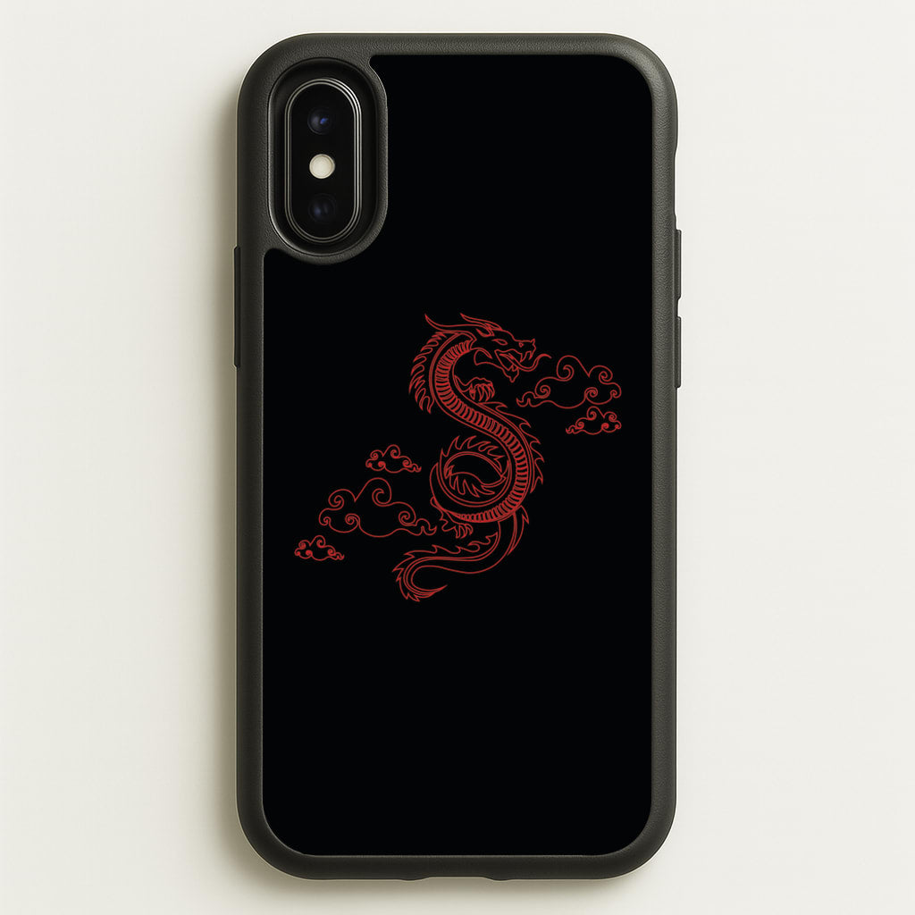 Red - Dragon Patterns  - Dragon Patterns Phone Case for iPhone X / XS