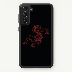 Red - Dragon Patterns  - Dragon Patterns Phone Case for Galaxy S21