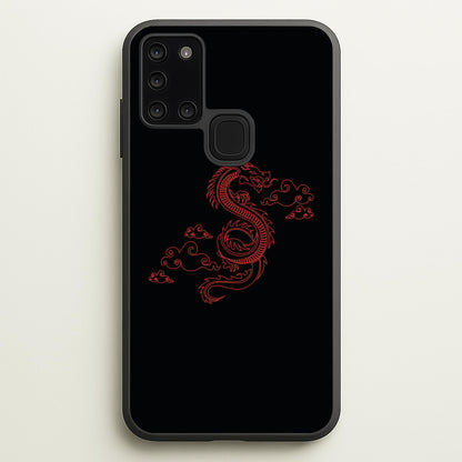 Red - Dragon Patterns  - Dragon Patterns Phone Case for Galaxy A21s