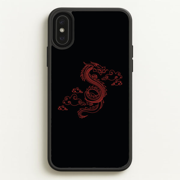 Red - Dragon Patterns  - Dragon Patterns Phone Case for iPhone XS Max