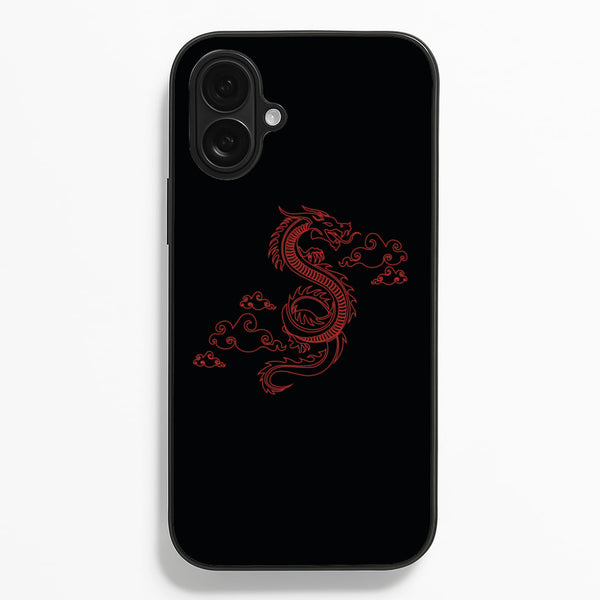 Red - Dragon Patterns  - Dragon Patterns Phone Case for iPhone 16 Plus