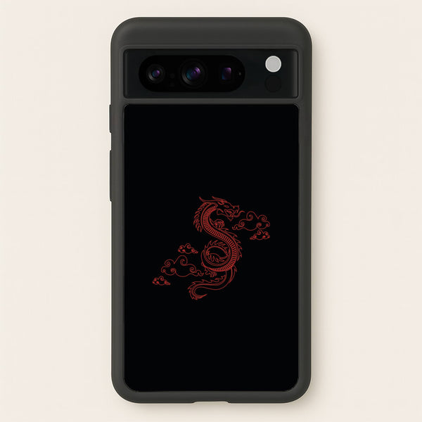 Red - Dragon Patterns  - Dragon Patterns Phone Case for Google Pixel 8 Pro